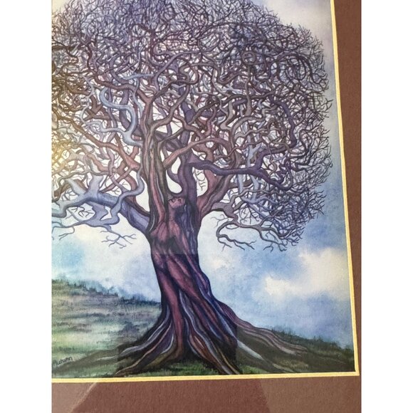 Framed Fantasy Art Prints By G. Adams With Mystical Tree & Woman-Inspire Set 2 - Picture 2 of 14